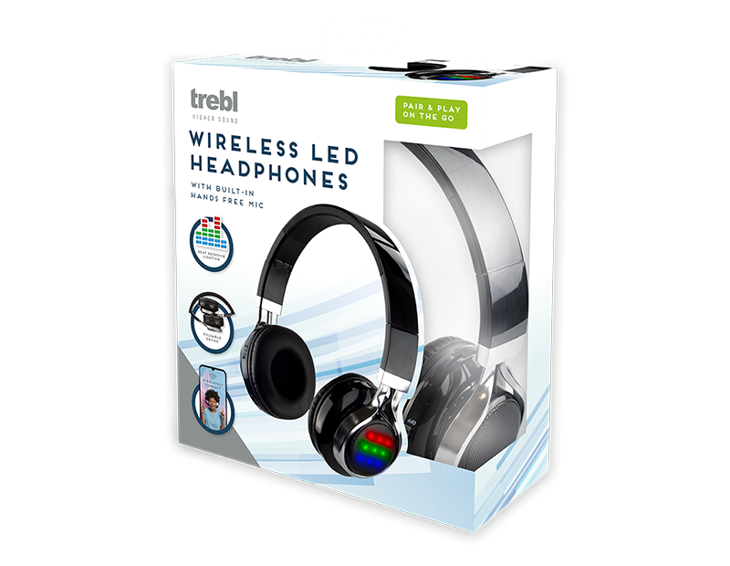Wireless Light Up Bluetooth LED Headphones